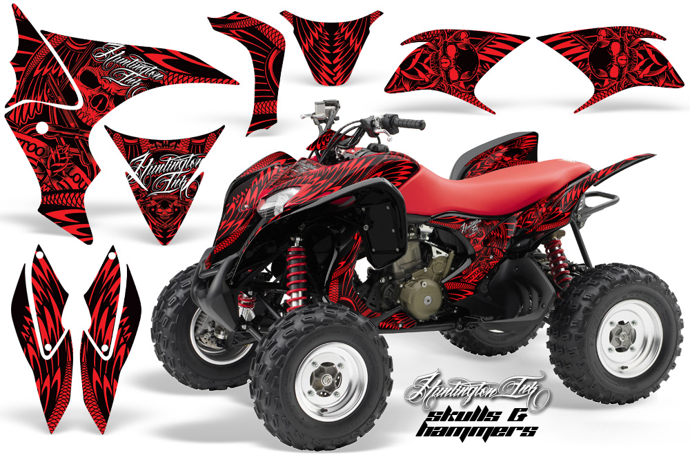 Honda TRX 700 Graphics HI SkullsHammers RED